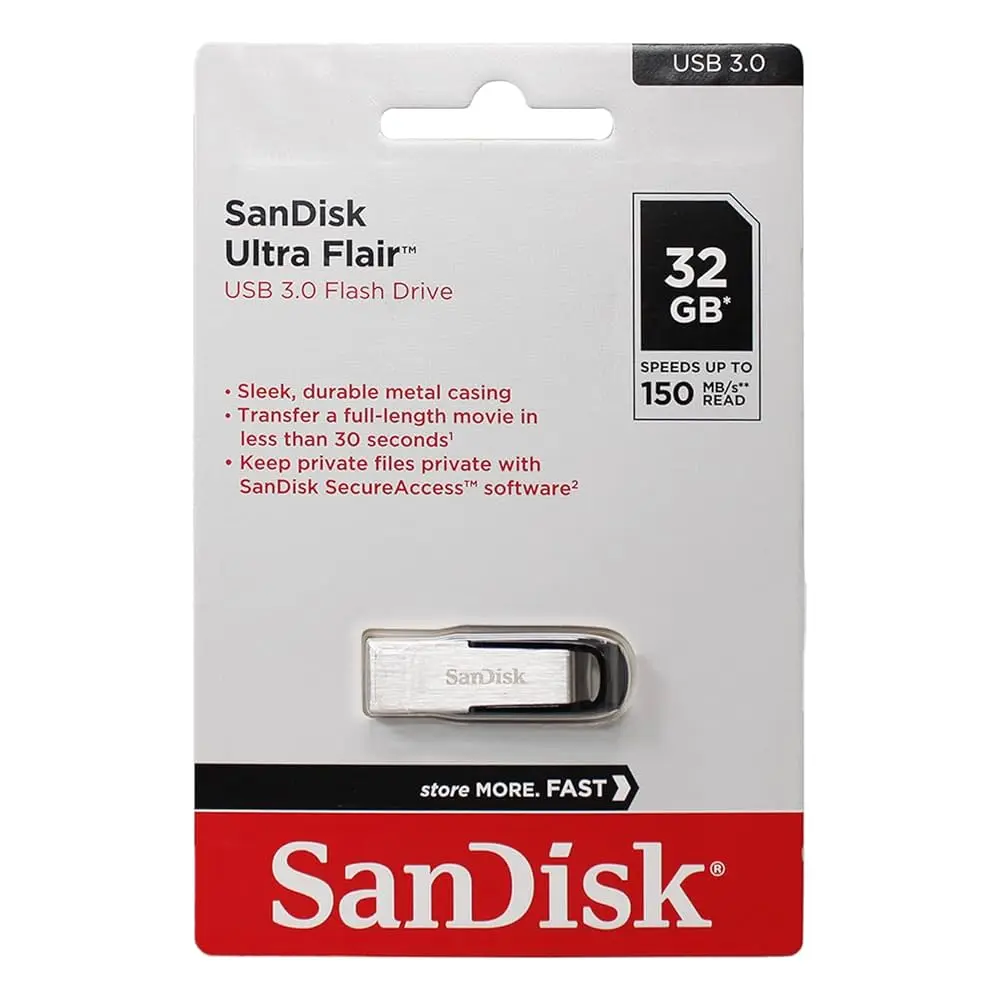 Sandisk Ultra Flair Usb Flash Drive - 3.0 - 150 Mbps